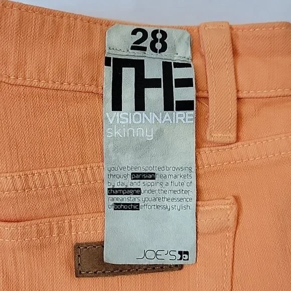 Joe's Jeans The Visionnaire Skinny Jean in Tangerine Size 28 - Picture 6 of 11